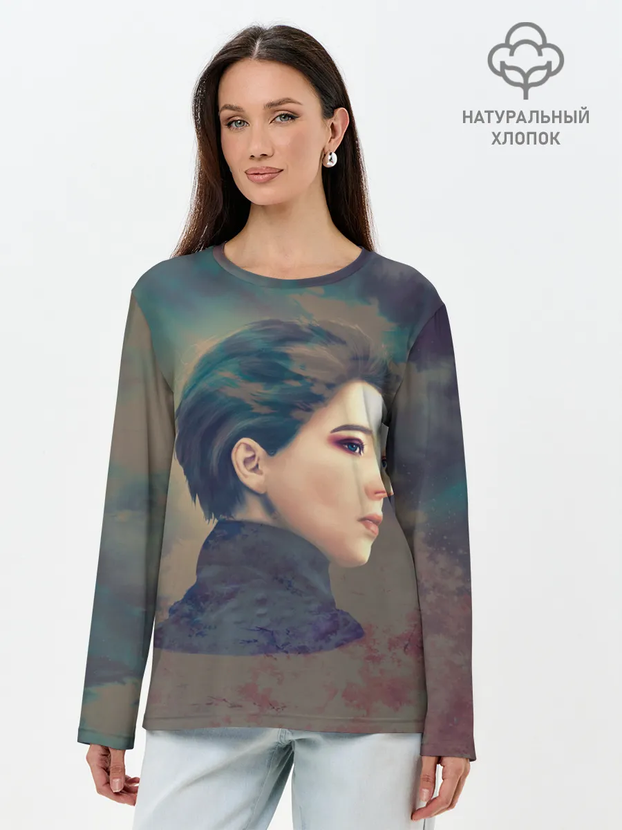 Лонгслив женский. Хлопок / Death Stranding