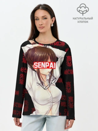Лонгслив женский. Хлопок / Anime
