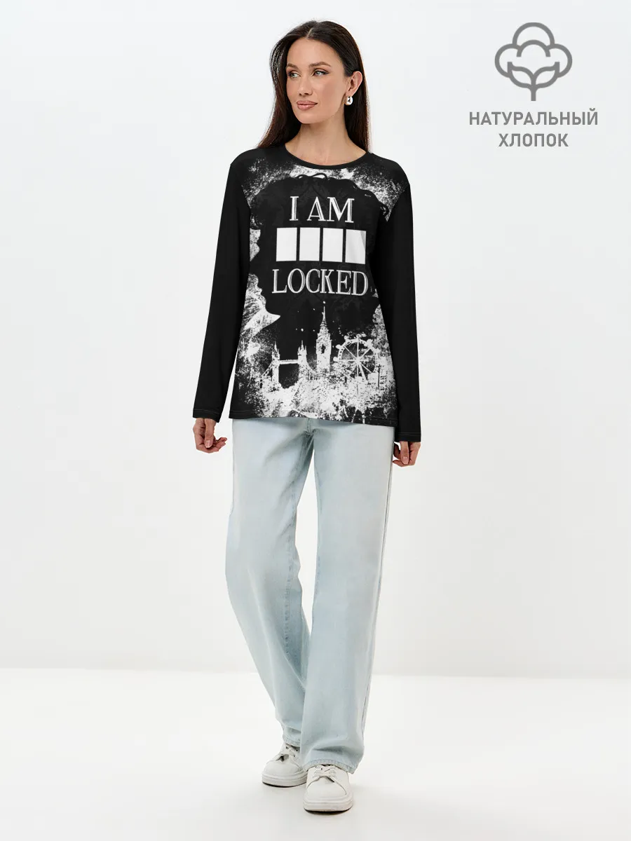 Лонгслив женский. Хлопок / I AM LOCKED