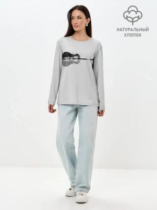 Лонгслив женский. Хлопок / Nature Guitar