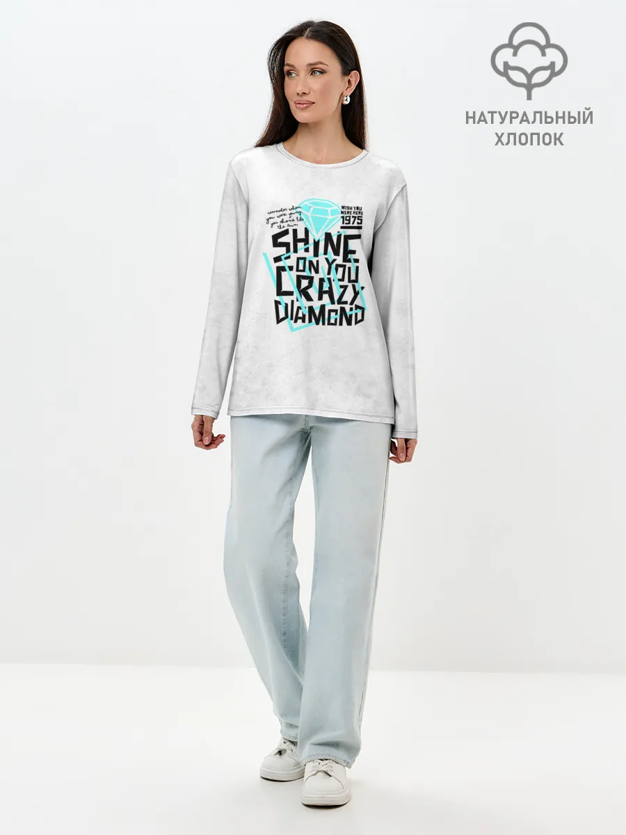 Лонгслив женский. Хлопок / Pink Floyd