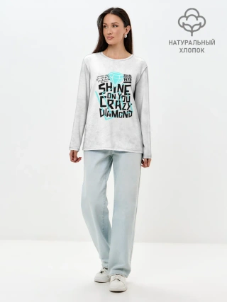 Лонгслив женский. Хлопок / Pink Floyd