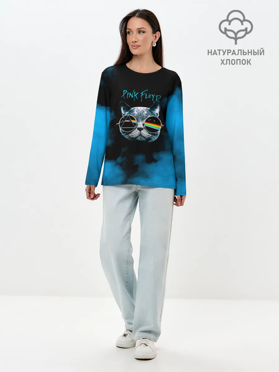 Лонгслив женский. Хлопок / Pink Floyd