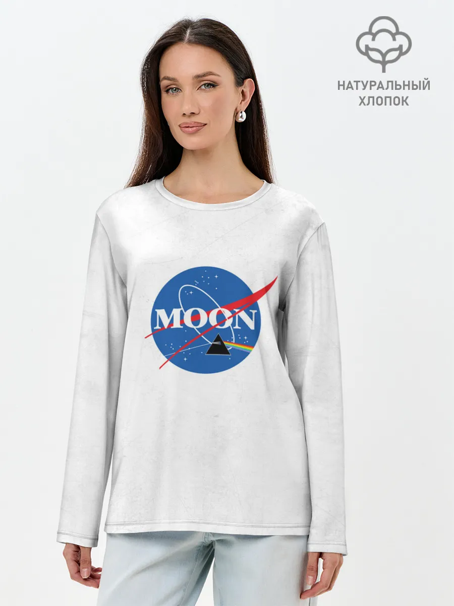 Лонгслив женский. Хлопок / Moon Pink Floyd
