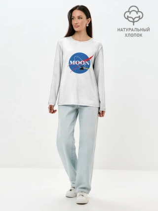 Лонгслив женский. Хлопок / Moon Pink Floyd