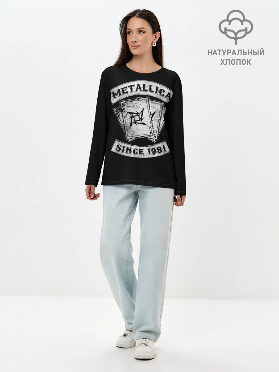Лонгслив женский. Хлопок / Metallica
