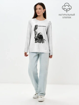 Лонгслив женский. Хлопок / Disturbed