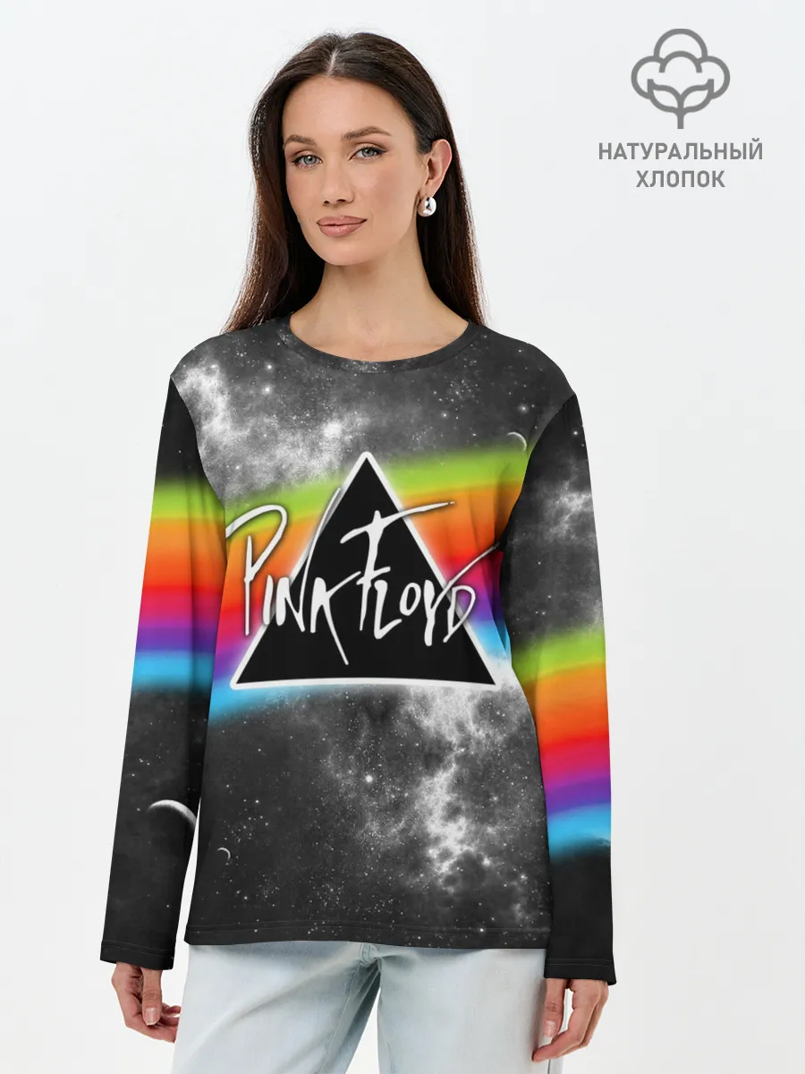 Лонгслив женский. Хлопок / PINK FLOYD