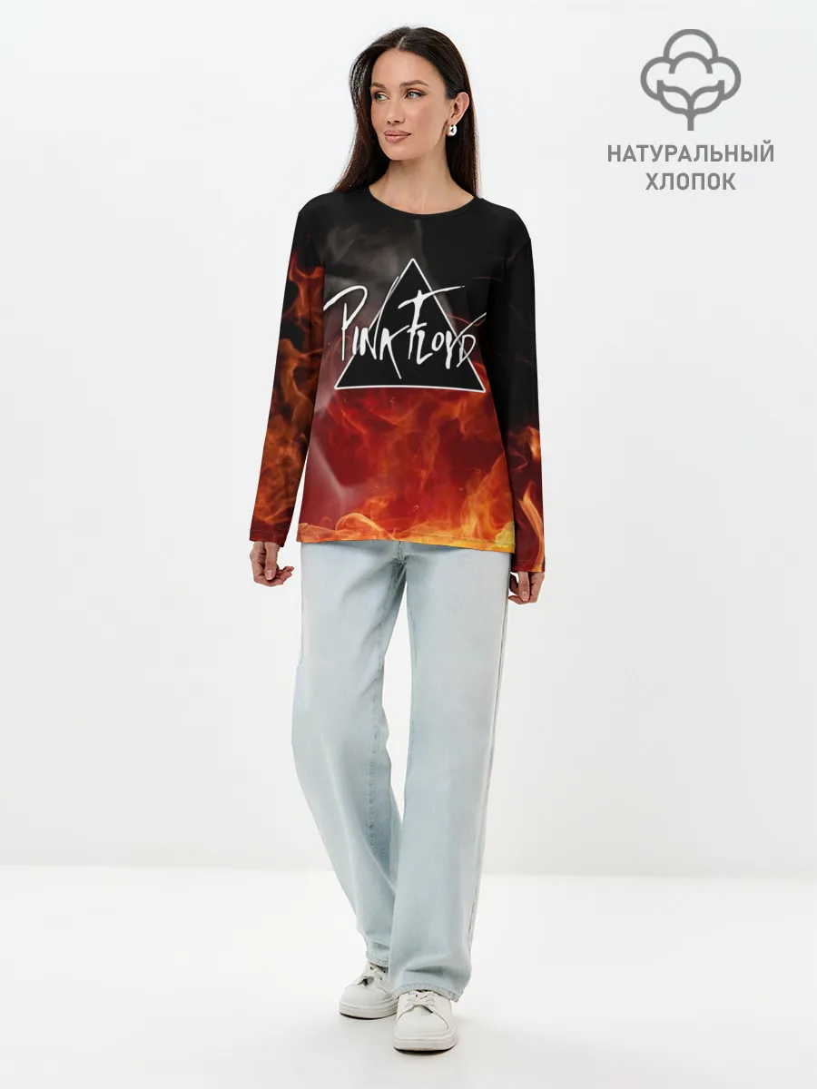 Лонгслив женский. Хлопок / PINK FLOYD