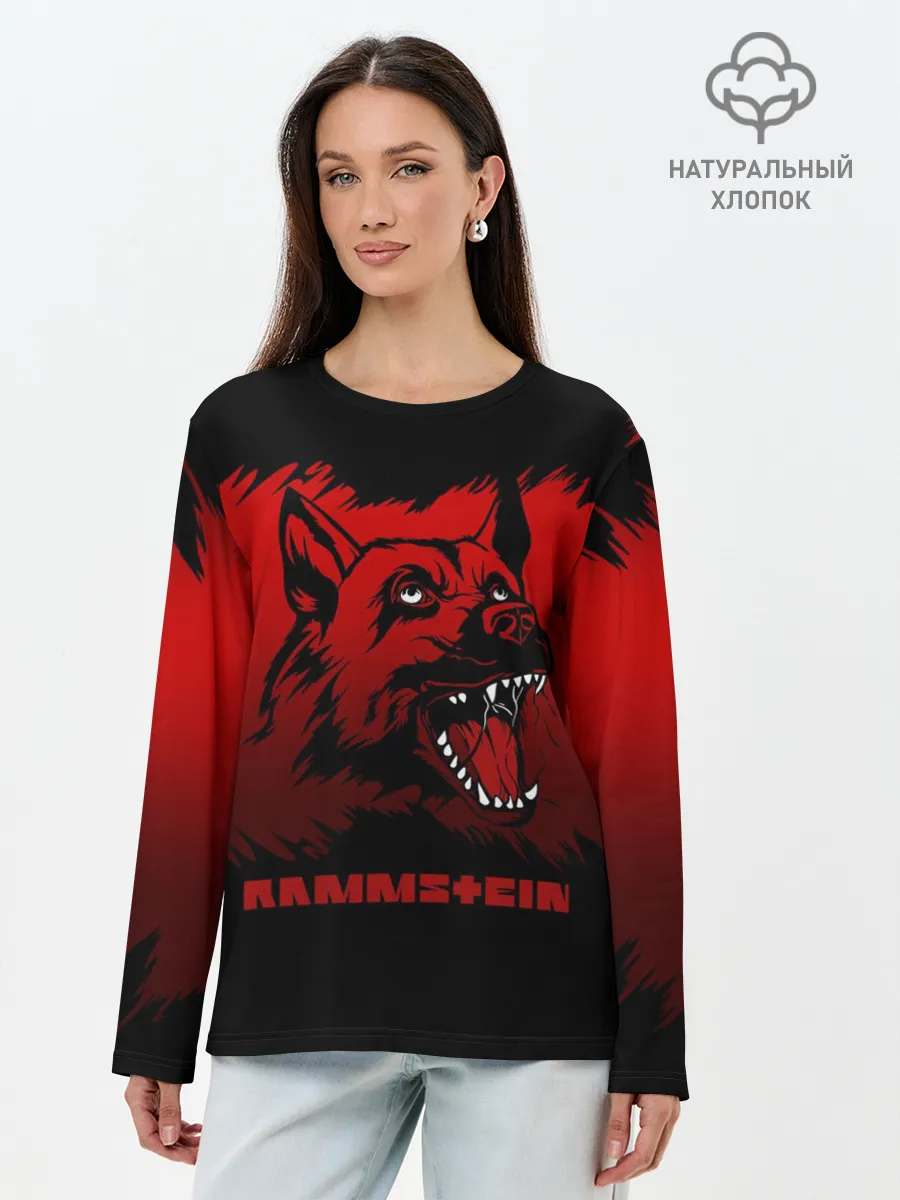 Лонгслив женский. Хлопок / Rammstein dog