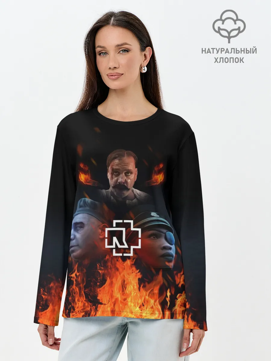 Лонгслив женский. Хлопок / Rammstein