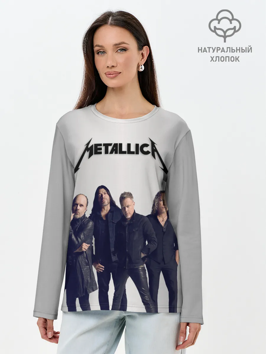 Лонгслив женский. Хлопок / Metallica