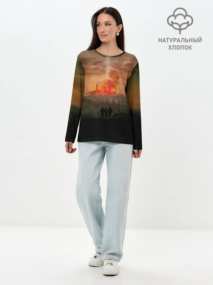 Лонгслив женский. Хлопок / Чернобыль 9
