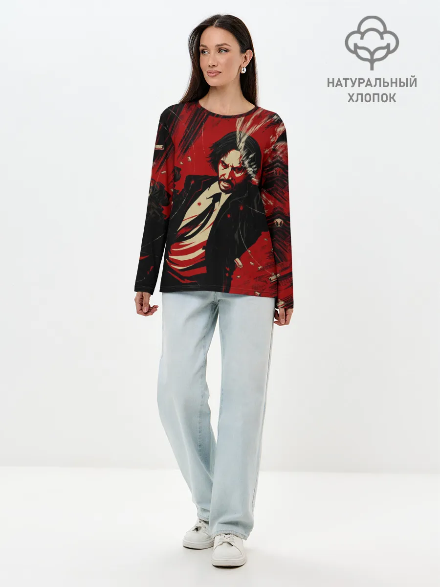 Лонгслив женский. Хлопок / Джон Уик