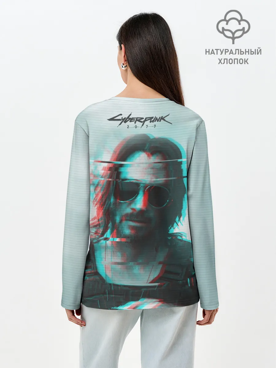 Лонгслив женский. Хлопок / Cyberpunk 2077