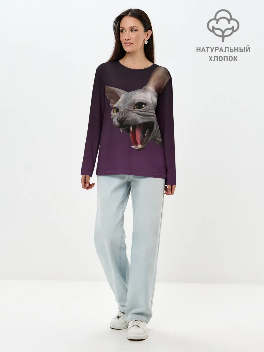 Лонгслив женский. Хлопок / Сфинкс