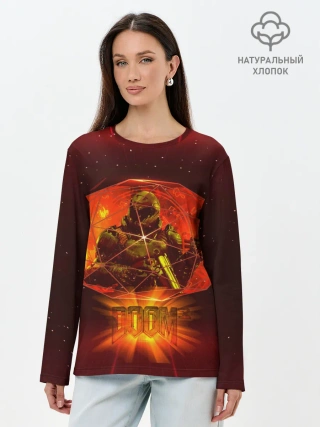 Лонгслив женский. Хлопок / Doom Enternal