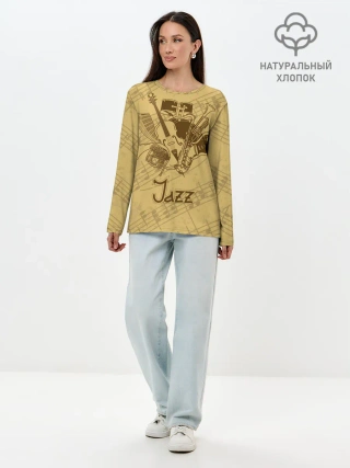 Лонгслив женский. Хлопок / Jazz