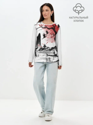 Лонгслив женский. Хлопок / ЯПОНСКАЯ МЕЧТА | JAPAN DREAM