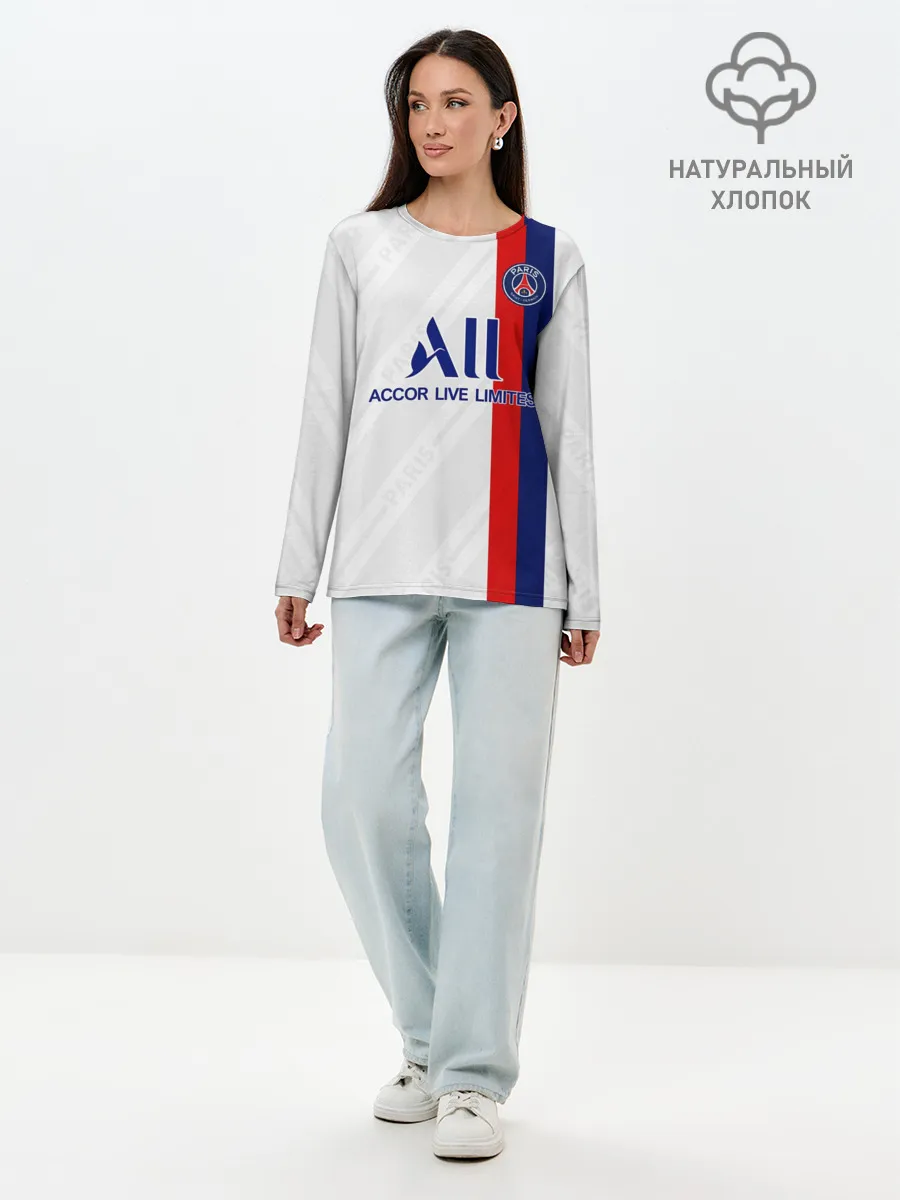 Лонгслив женский. Хлопок / PSG away 19-20
