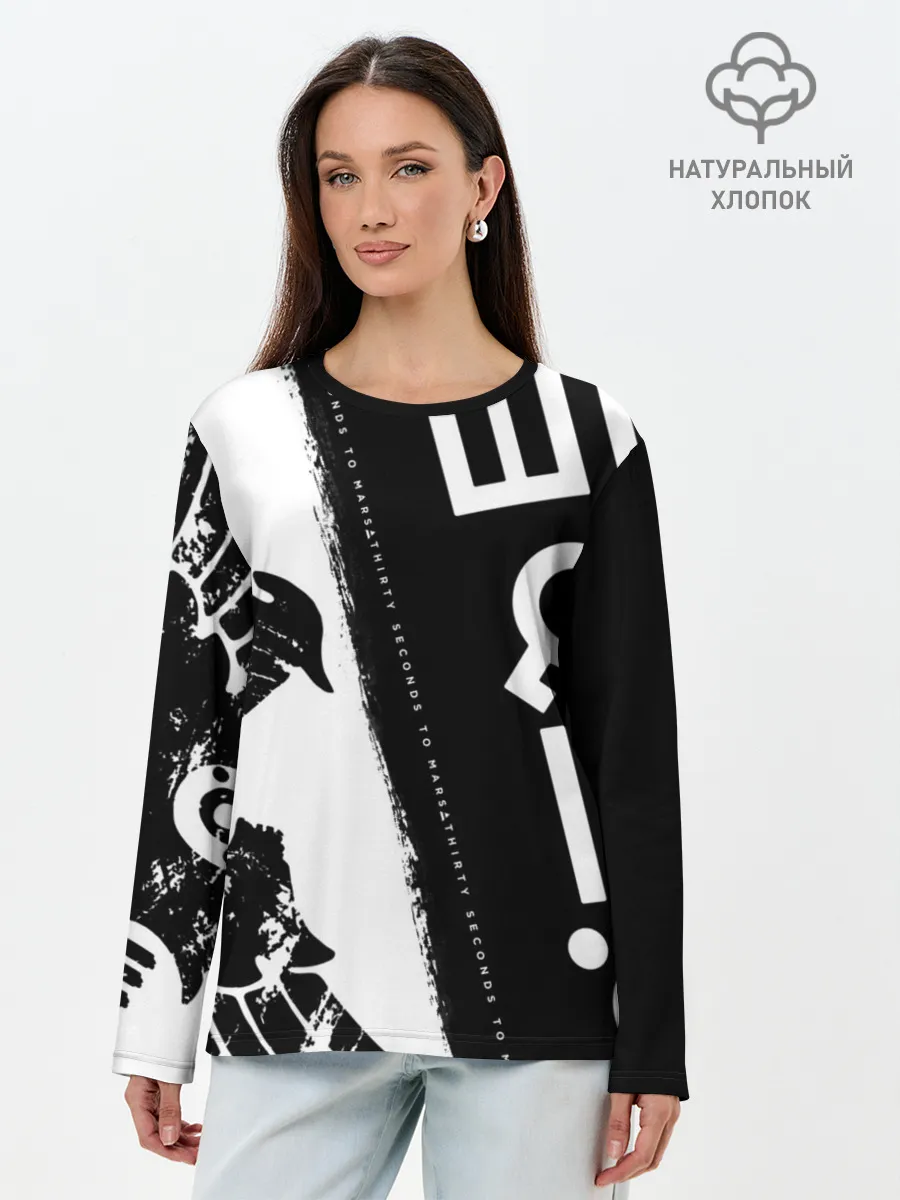 Лонгслив женский. Хлопок / 30 Seconds to Mars