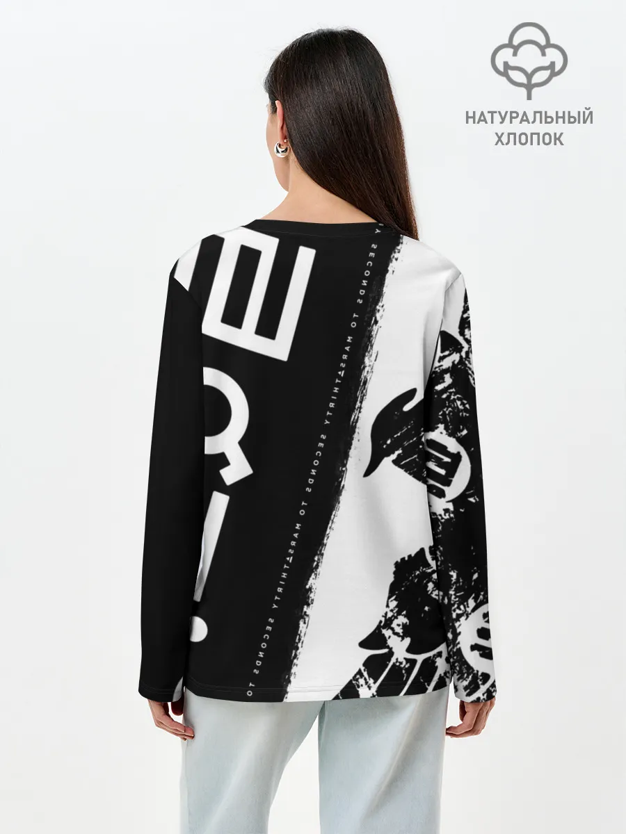 Лонгслив женский. Хлопок / 30 Seconds to Mars