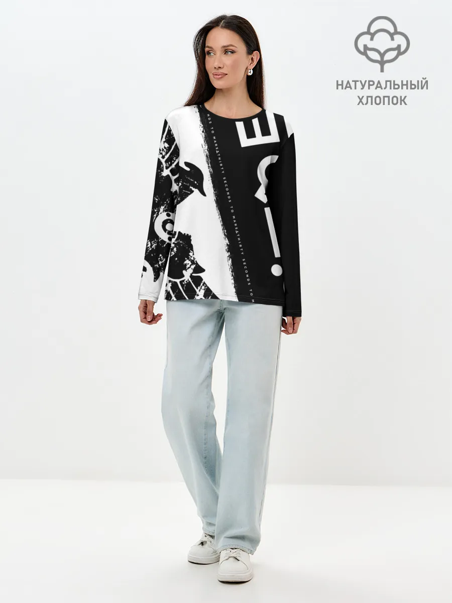 Лонгслив женский. Хлопок / 30 Seconds to Mars