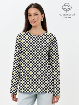 Лонгслив женский. Хлопок / Бойчик