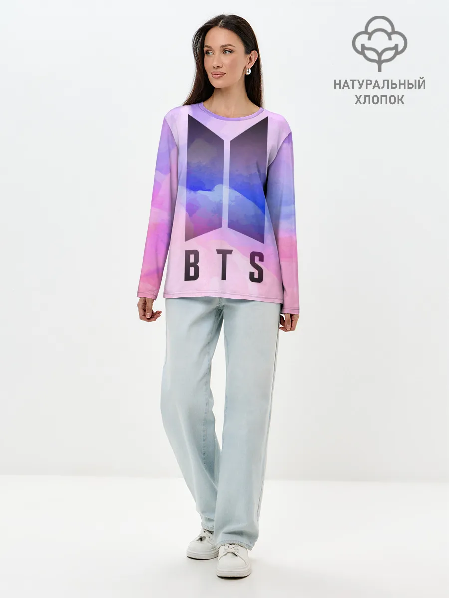 Лонгслив женский. Хлопок / BTS