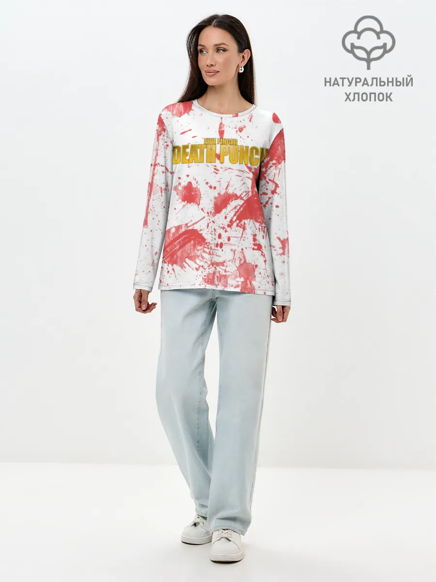 Лонгслив женский. Хлопок / Красня кровь