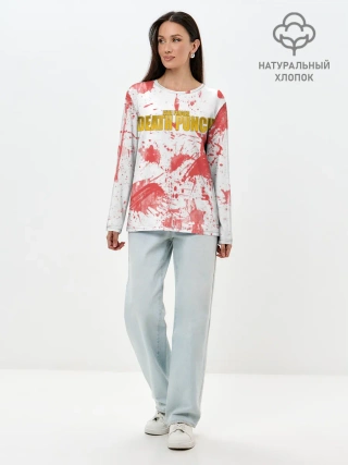Лонгслив женский. Хлопок / Красня кровь