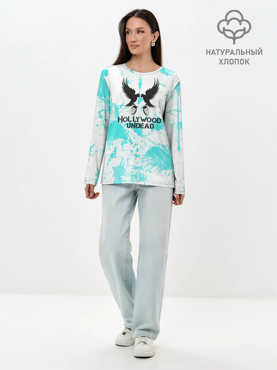 Лонгслив женский. Хлопок / Жемчужина