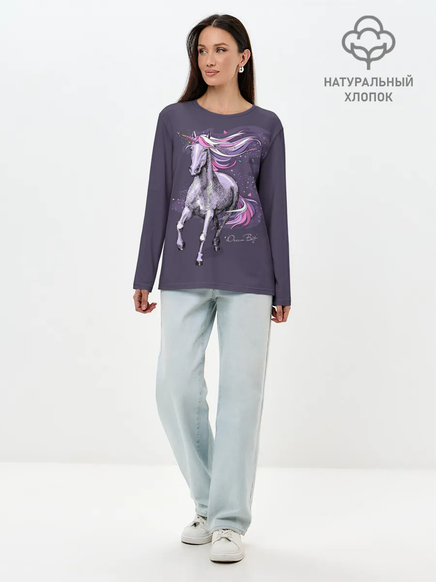 Лонгслив женский. Хлопок / Dream Big