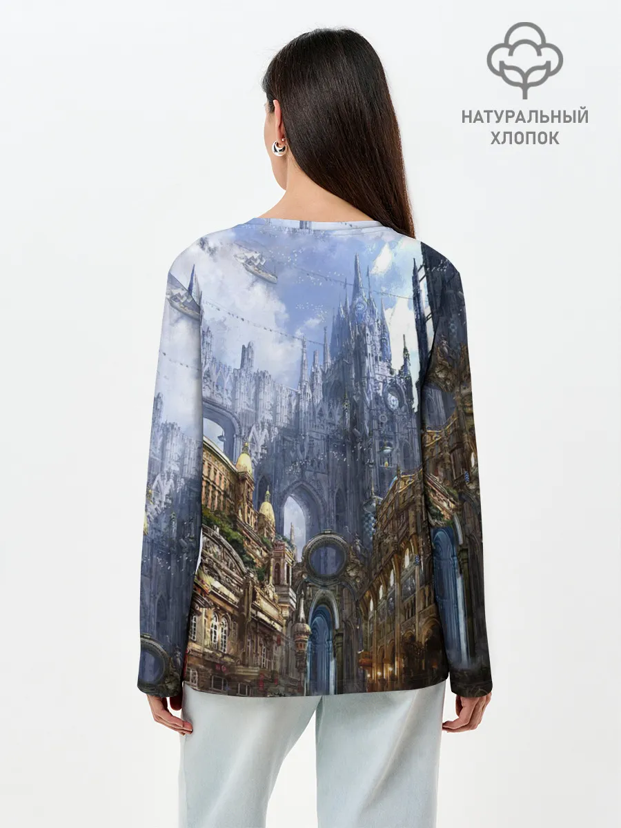 Лонгслив женский. Хлопок / Древний город