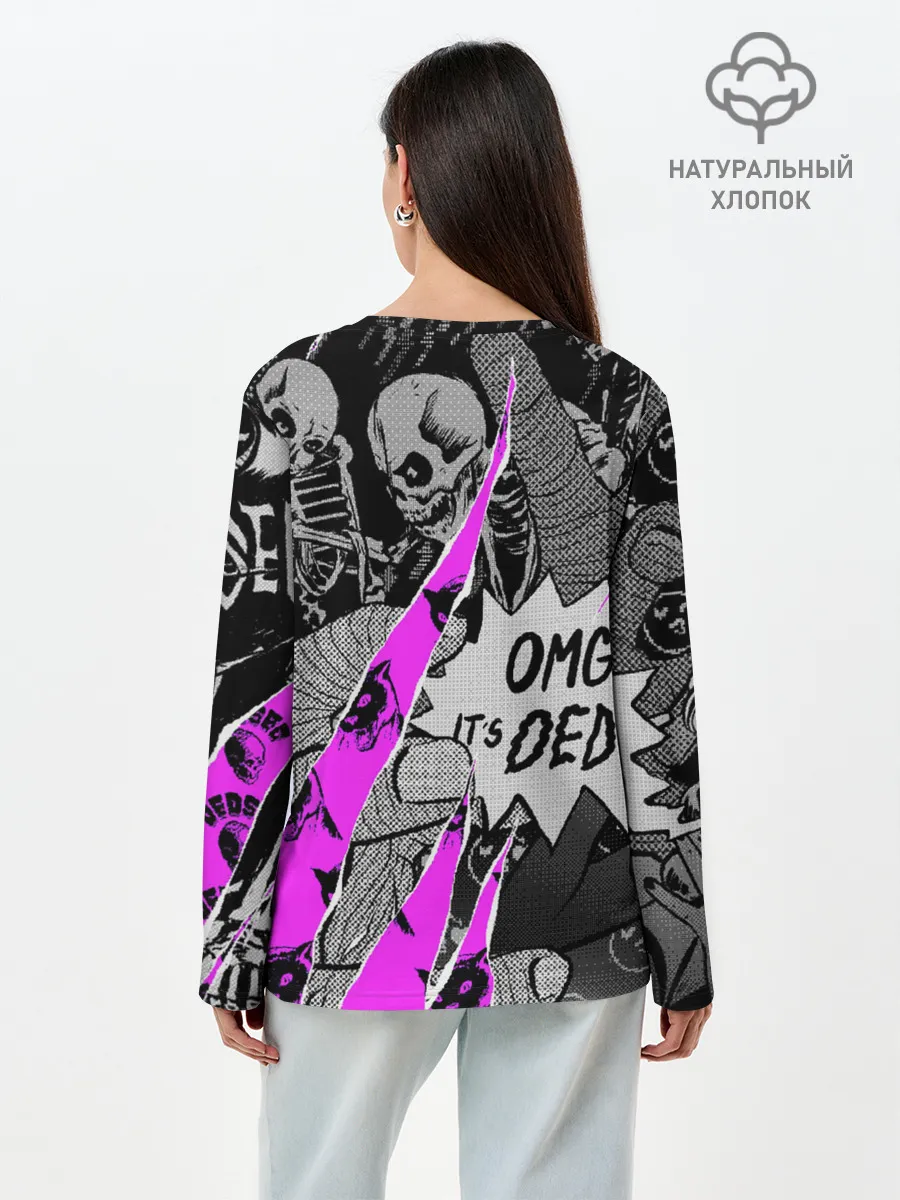 Лонгслив женский. Хлопок / DEDSEC