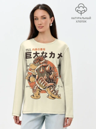 Лонгслив женский. Хлопок / Bowserzilla - Super Mario Bros