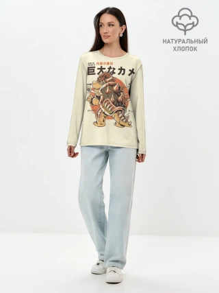 Лонгслив женский. Хлопок / Bowserzilla - Super Mario Bros