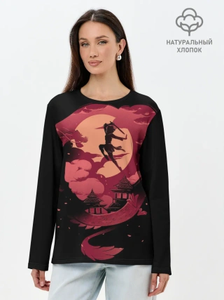 Лонгслив женский. Хлопок / Princess Mononoke