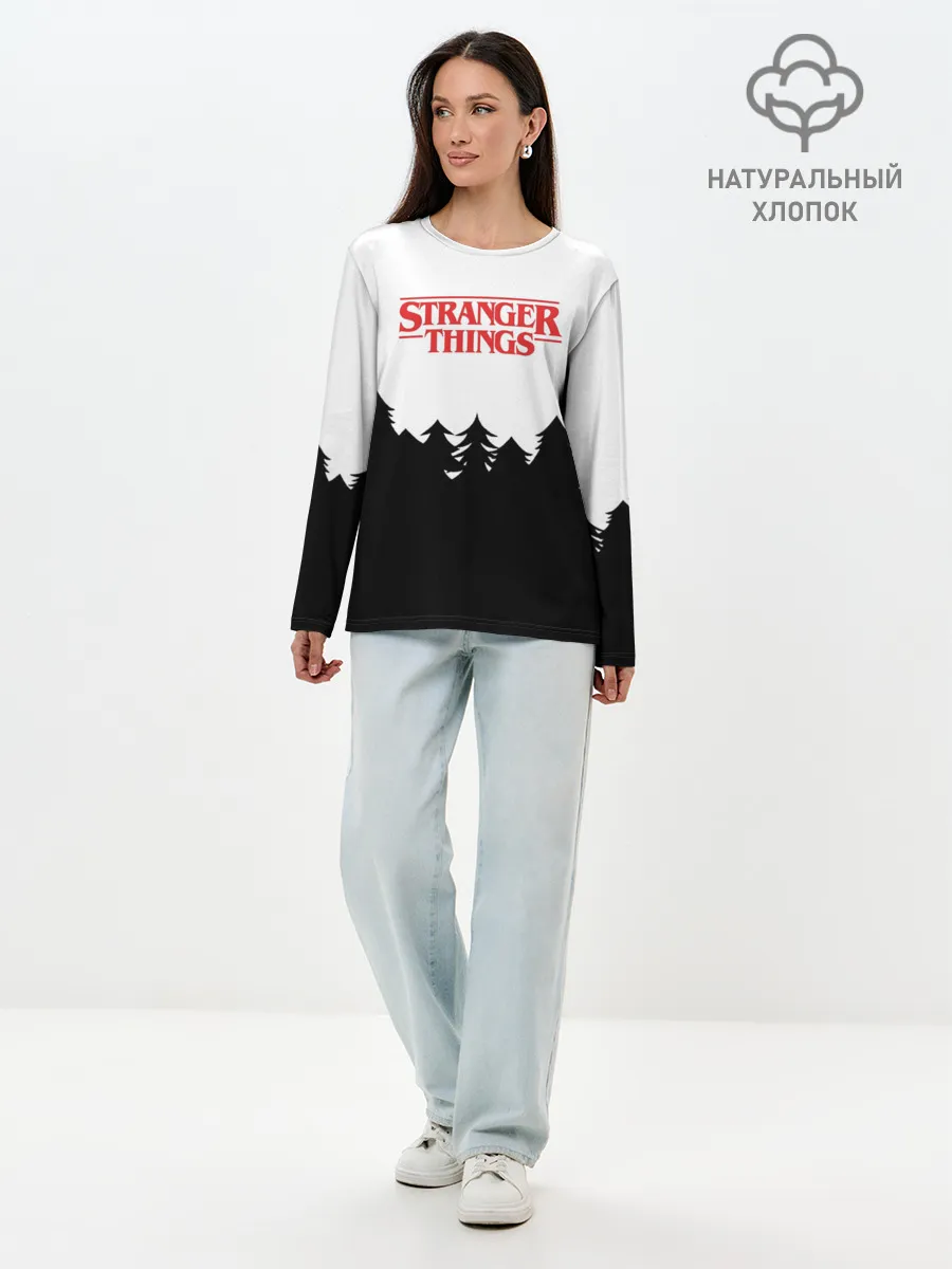 Лонгслив женский. Хлопок / STRANGER THINGS