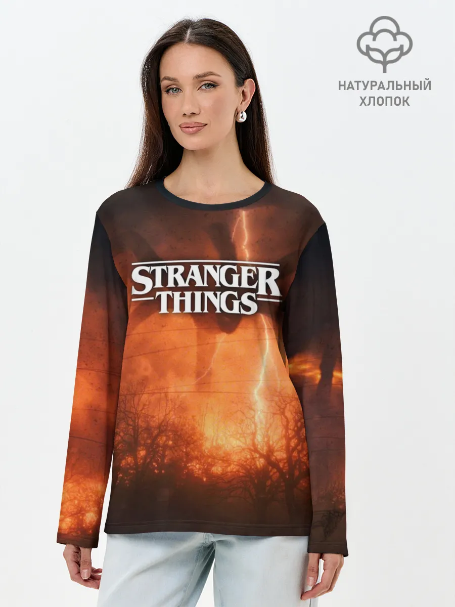 Лонгслив женский. Хлопок / STRANGER THINGS