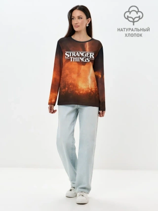 Лонгслив женский. Хлопок / STRANGER THINGS