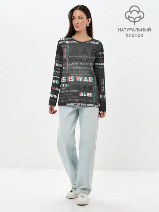 Лонгслив женский. Хлопок / 30 SECONDS TO MARS