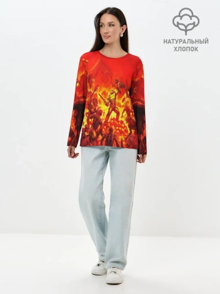 Лонгслив женский. Хлопок / DOOM