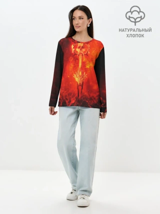 Лонгслив женский. Хлопок / DOOM