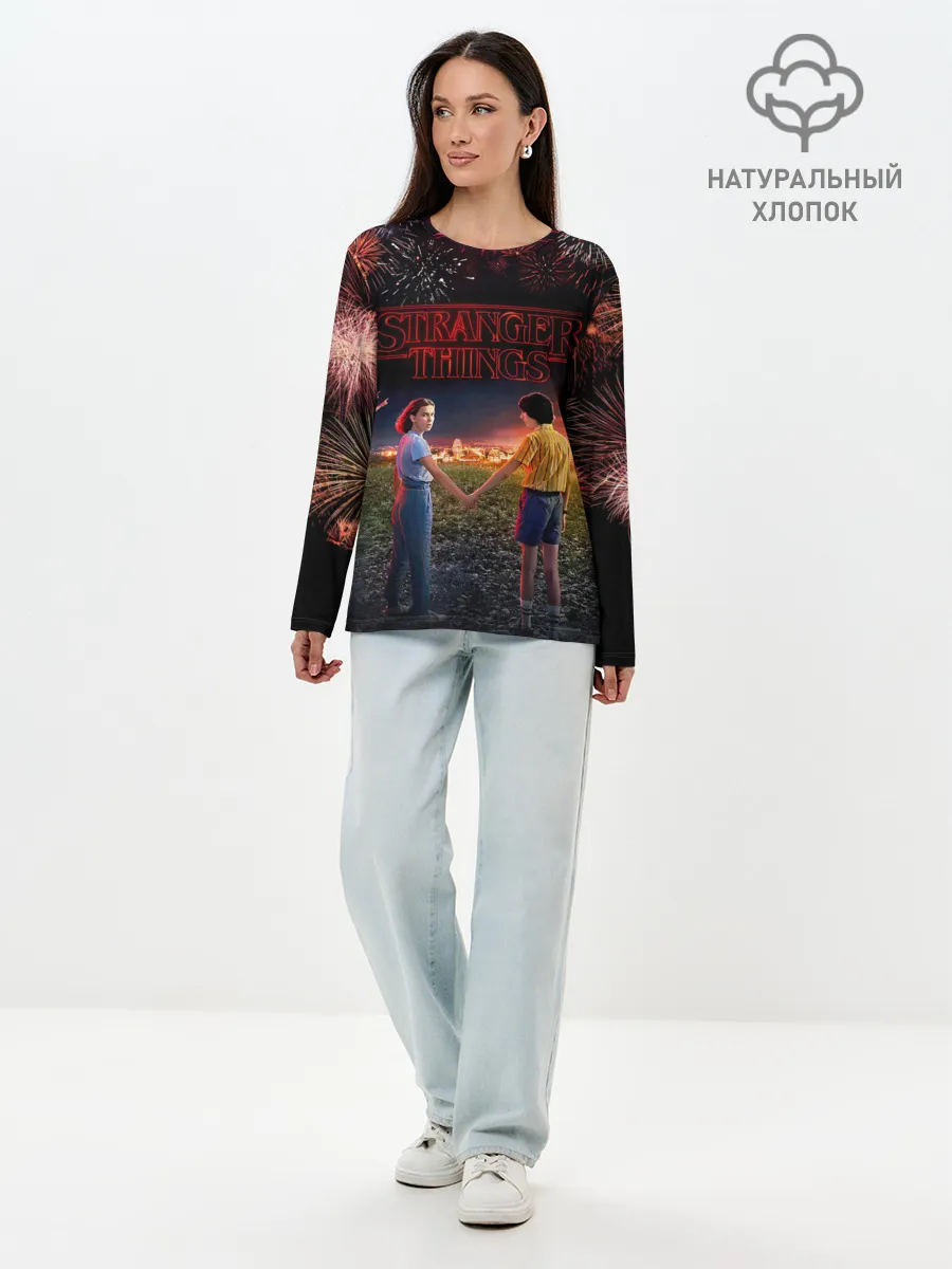 Лонгслив женский. Хлопок / STRANGER THINGS