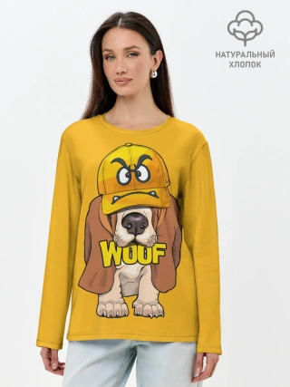 Лонгслив женский. Хлопок / Woof