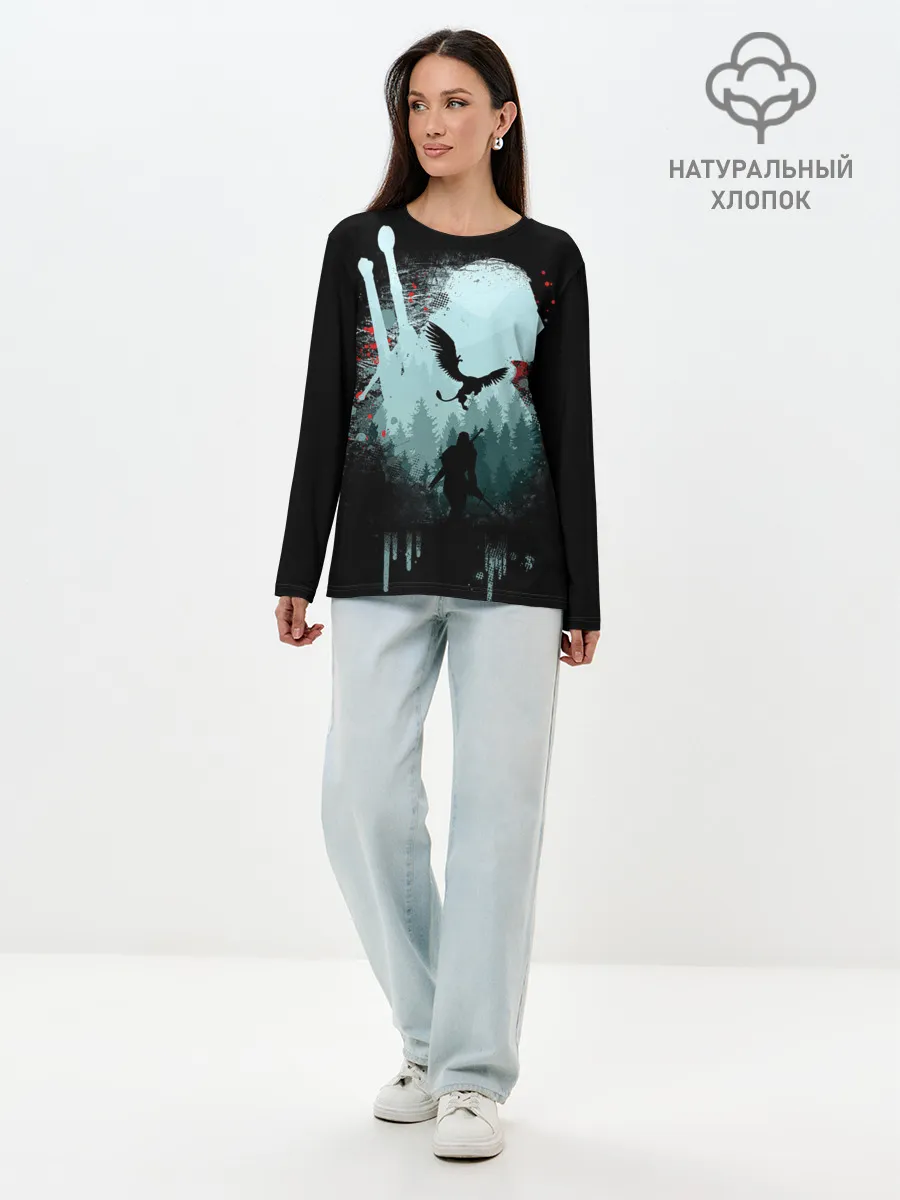 Лонгслив женский. Хлопок / Ведьмак 3: Дикая Охота