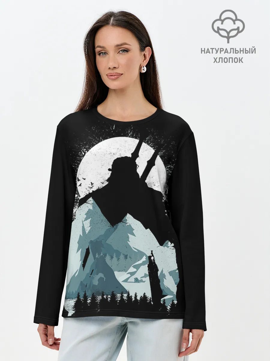 Лонгслив женский. Хлопок / The Witcher 3: Wild Hunt
