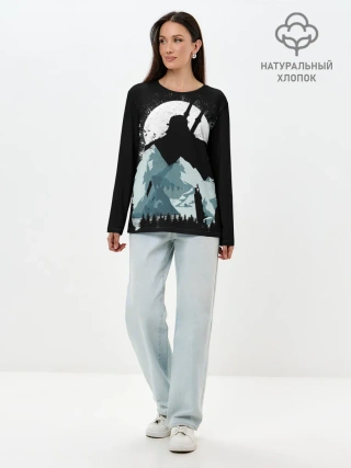 Лонгслив женский. Хлопок / The Witcher 3: Wild Hunt