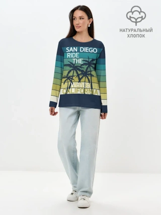 Лонгслив женский. Хлопок / California